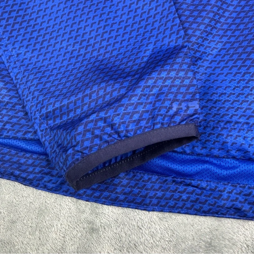 Under Armour Half Zip Pullover Windbreaker Anorak Men Large Blue Black Hoodie